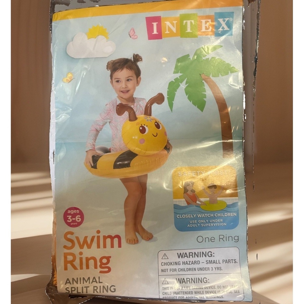 Intex Bee Animal Split Ring Swim Ring NEW Inflatable Kids 3-6yr